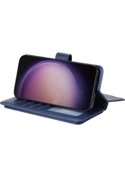 Samsung Galaxy S24 Ultra Deri Stand Cüzdan Akıllı Telefon Kapağı (Yurt Dışından)
