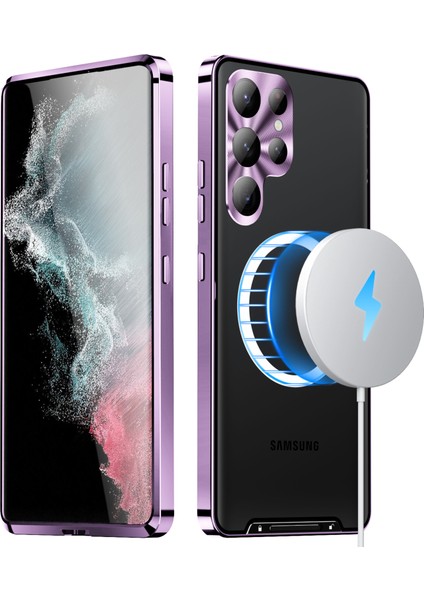 Samsung Galaxy S24 Ultra Manyetik Kılıf Metal Çerçeve Mat Telefon Kapağı (Yurt Dışından) indirimleri