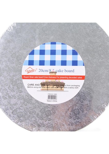 25CM Tarzı Yuvarlak Kek Tutucu Pişirme Araçları Kek Teşhir Panosu Stand Tutucu Güçlü Taban Transfer Panosu Kek Standı Döner Tabla Pişirme Tutucu (Yurt Dışından)