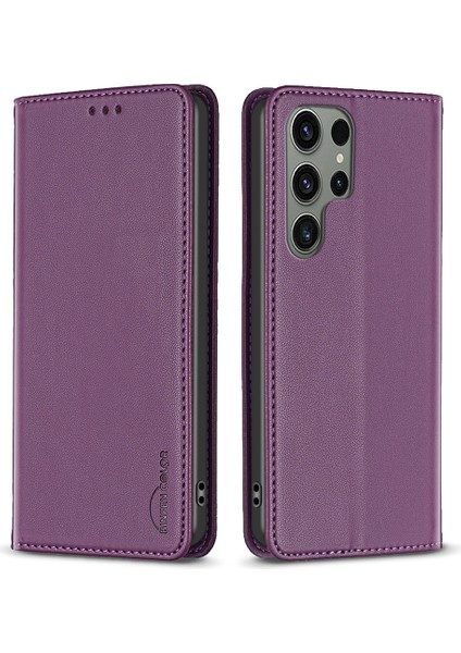 Samsung Galaxy S24 Ultra Kart Tutucu Manyetik Kapak Kapağı (Yurt Dışından)