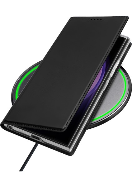 Samsung Galaxy S24 Ultra Pu Deri Telefon Kapağı Kart Yuvası (Yurt Dışından)