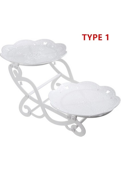 Tip 1 Stil Katmanlı Kek Standı Ikindi Çayı Düğün Tabakları Parti Sofra Bakeware Plastik Tepsi Tatlı Vitrin Kek Dekor Süsler (Yurt Dışından)