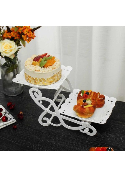 Tip 1 Stil Katmanlı Kek Standı Ikindi Çayı Düğün Tabakları Parti Sofra Bakeware Plastik Tepsi Tatlı Vitrin Kek Dekor Süsler (Yurt Dışından) fiyatları