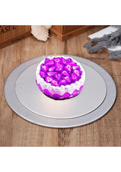 GÜMÜŞ-33CM-5 Adet Tarzı Meibum Çapı cm Yuvarlak Gümüş Kek Karton Tek Kullanımlık Karton Hamur Işleri Taban Plakası Süslemeleri Mousse Tepsi Tepsisi (Yurt Dışından)
