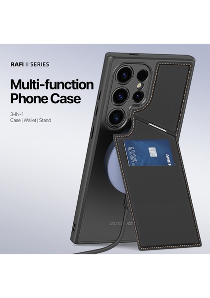 Samsung Galaxy S24 Ultra Manyetik Telefon Kılıfı Kart Yuvaları Kickstand (Yurt Dışından) fırsatları