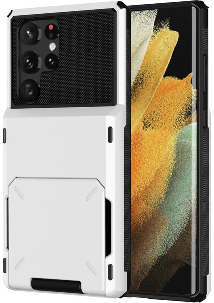 Samsung Galaxy S24 Ultra Flip Kart Tutucu Telefon Kılıfı Tpu+Pc Kapağı (Yurt Dışından)