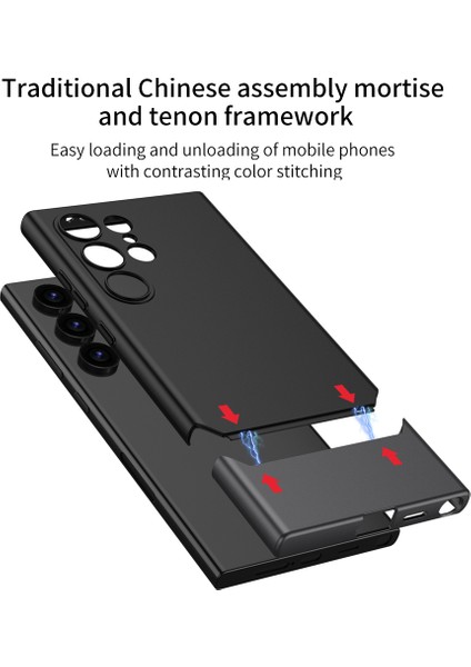 Samsung Galaxy S24 Ultra Kontrastlı Renk Çıkarılabilir Manyetik Pc Kapağı (Yurt Dışından) modelleri