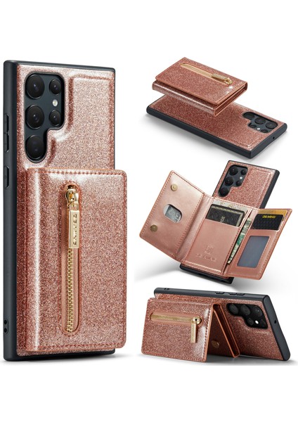 Samsung Galaxy S24 Ultra Söndürülebilir Cüzdan Telefon Kickstand Cover (Yurt Dışından)