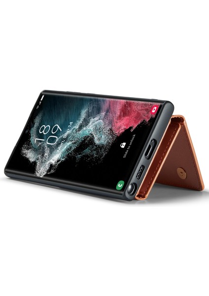 Samsung Galaxy S24 Ultra Söndürülebilir Cüzdan Telefon Kickstand Cover (Yurt Dışından)