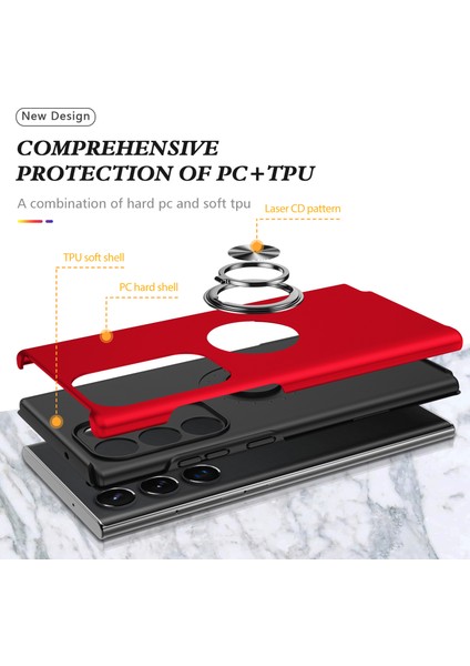 Samsung Galaxy S24 Ultra Anti-Çizelge Yüzüğü Kickstand Back Shell (Yurt Dışından) indirimleri