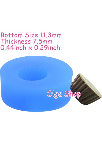 Gyl Cupcake Tart Silikon Kalıp - Kek Alt Taban Kalıp Minyatür Gıda Fondan Reçine Takı Kolye Charm Kalıpları (Yurt Dışından)