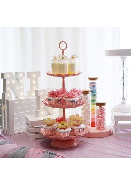 Yüksek Stil Sweetgo Pembe Kek Standları Cupcake Tepsisi Bebek Kız Doğum Günü Partisi Tedarikçisi Tatlı Masa Uydurma Ev Dekorasyon (Yurt Dışından) indirimleri
