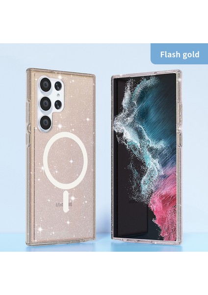 Samsung Galaxy S24 Ultra Manyetik Kılıf Glitter Hard Pc+Yumuşak Tpu Telefon Geri Kapak (Yurt Dışından) fiyatları