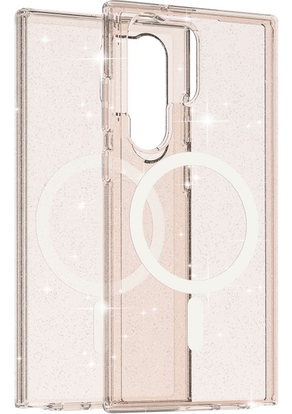Samsung Galaxy S24 Ultra Manyetik Kılıf Glitter Hard Pc+Yumuşak Tpu Telefon Geri Kapak (Yurt Dışından) fırsatları