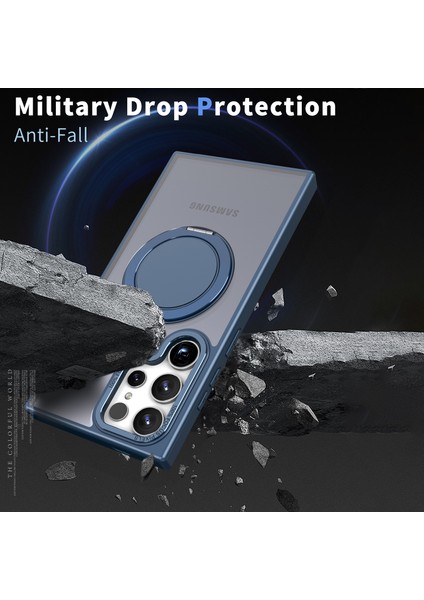 Samsung Galaxy S24 Ultra Manyetik Telefon Kapağı Döner Yüzük Kickstand (Yurt Dışından) modelleri