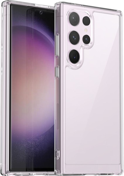 Samsung Galaxy S24 Ultra Şeffaf Kılıf Kapağı Elektroplatma Düğmeleri (Yurt Dışından)