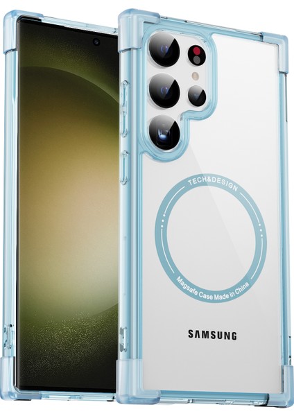 Samsung Galaxy S24 Ultra Manyetik Kılıf Tpu+Akrilik Net Telefon Kapağı (Yurt Dışından)