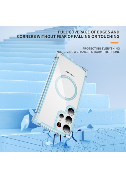 Samsung Galaxy S24 Ultra Manyetik Kılıf Tpu+Akrilik Net Telefon Kapağı (Yurt Dışından)