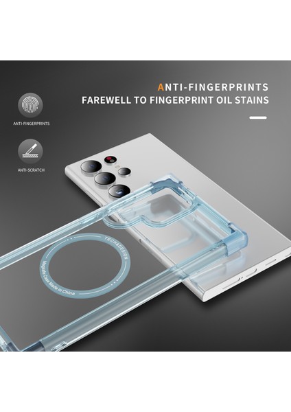 Samsung Galaxy S24 Ultra Manyetik Kılıf Tpu+Akrilik Net Telefon Kapağı (Yurt Dışından)