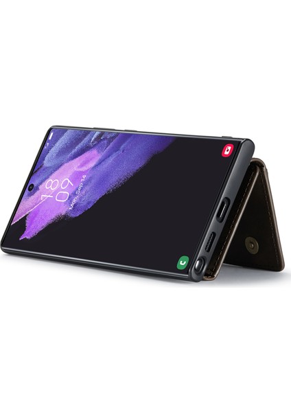 Samsung Galaxy S24 Ultra Çıkarılabilir Manyetik Cüzdanlı Kickstand Kapağı (Yurt Dışından)