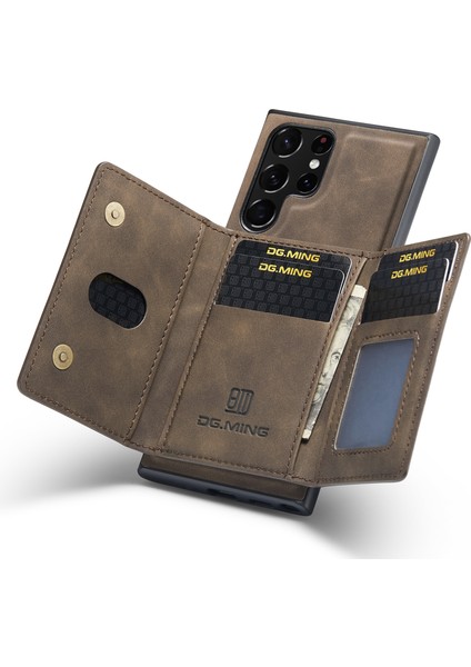 Samsung Galaxy S24 Ultra Çıkarılabilir Manyetik Cüzdanlı Kickstand Kapağı (Yurt Dışından)