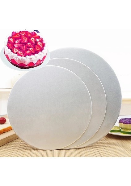 GÜMÜŞ-28CM-5 Adet Tarzı Meibum cm Gümüş Tek Kullanımlık Kek Daire Taban Panoları Yuvarlak Kaplamalı Cakeboard Hamur Işleri Tepsi Kek Tabağı Süslemeleri Teşhirleri (Yurt Dışından) fiyatları