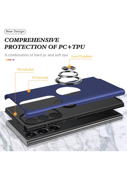 Samsung Galaxy S24 Ultra Anti-Çizelge Yüzüğü Kickstand Back Shell (Yurt Dışından) indirimleri
