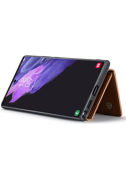 Samsung Galaxy S24 Ultra Çıkarılabilir Manyetik Cüzdanlı Kickstand Kapağı (Yurt Dışından)