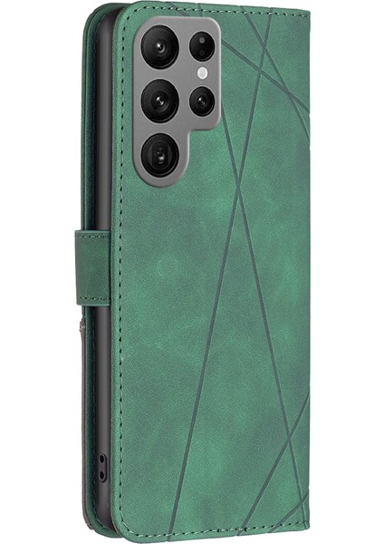 Samsung Galaxy S24 Ultra Pu Deri Folyo Flip Telefon Kapağı (Yurt Dışından)