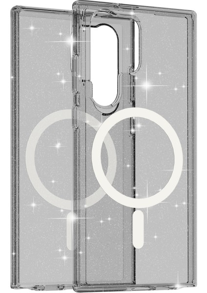 Samsung Galaxy S24 Ultra Manyetik Kılıf Glitter Hard Pc+Yumuşak Tpu Telefon Geri Kapak (Yurt Dışından) fırsatları