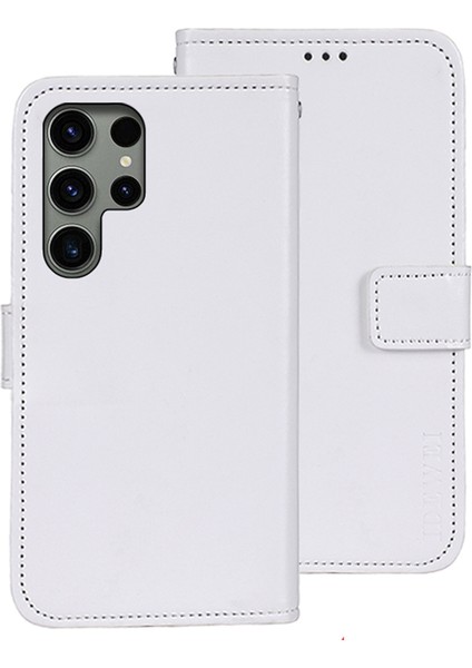 Samsung Galaxy S24 Ultra Deri Kılıf Çılgın At Deri Folio Flip Telefon Cüzdan (Yurt Dışından)