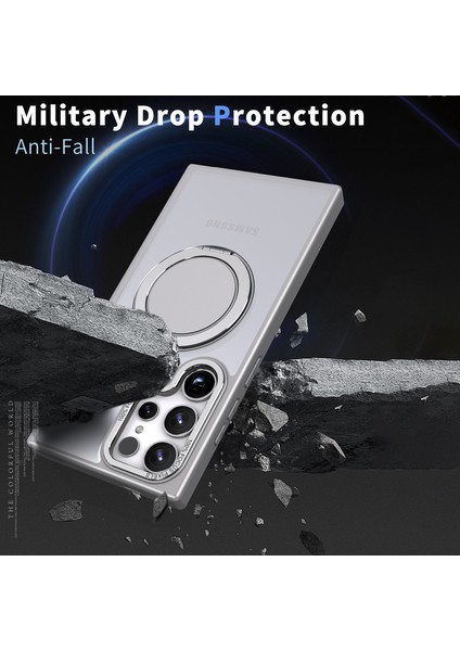 Samsung Galaxy S24 Ultra Manyetik Telefon Kapağı Döner Yüzük Kickstand (Yurt Dışından) modelleri