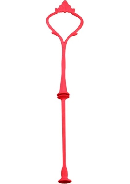 2 Katlı Kırmızı Stil Katmanlar Çinko Alaşım Taç Kek Standı Ayağı Plakasız Tatlılar Meyve Çerez Raf Kolu Düğün Parti Aksesuarları (Yurt Dışından)