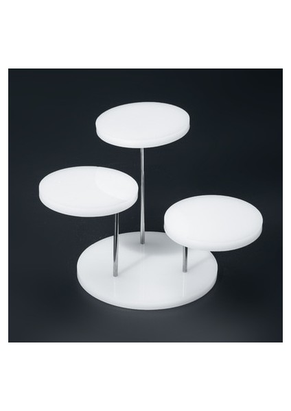 B Beyaz Tarzı Yuvarlak Akrilik Cupcake Takı Için Ekran Standı Kek Tatlı Raf Parti Düğün Pastası Yuvarlak Takı Tatlı Raf Parti Dekor Standı (Yurt Dışından)