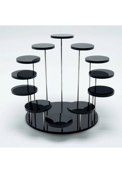 B Beyaz Tarzı Yuvarlak Akrilik Cupcake Takı Için Ekran Standı Kek Tatlı Raf Parti Düğün Pastası Yuvarlak Takı Tatlı Raf Parti Dekor Standı (Yurt Dışından) modelleri