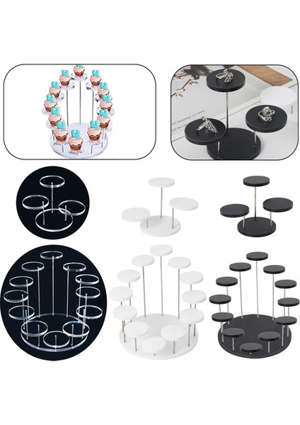 B Beyaz Tarzı Yuvarlak Akrilik Cupcake Takı Için Ekran Standı Kek Tatlı Raf Parti Düğün Pastası Yuvarlak Takı Tatlı Raf Parti Dekor Standı (Yurt Dışından) indirimleri