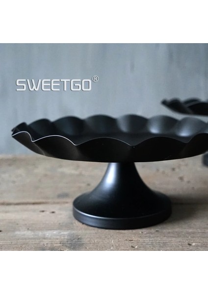 Küçük Stil Sweetgo Metal Kek Standı Siyah Renk Kek Tabağı Araçları Parfüm Tepsisi Şeker Çubuğu Aksesuar Ev Dekorasyon Için (Yurt Dışından) modelleri
