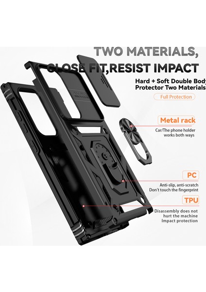 Samsung Galaxy S24 Ultra Kickstand Telefon Kapağı (Yurt Dışından)