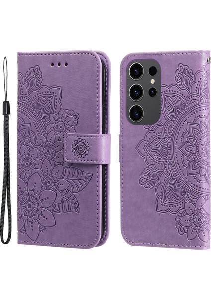 Samsung Galaxy S24 Ultra Cüzdan Pu Deri Manyetik Flip Folio Telefon Kapağı (Yurt Dışından)