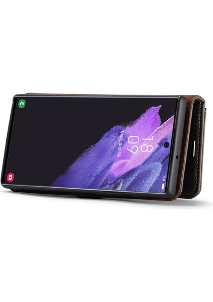 Samsung Galaxy S24 Ultra Söndürülebilir Bölünebilir Deri Kapak Stand Cüzdanı (Yurt Dışından)