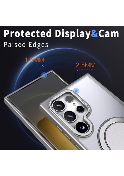 Samsung Galaxy S24 Ultra Manyetik Telefon Kapağı Döner Yüzük Kickstand (Yurt Dışından) indirimleri