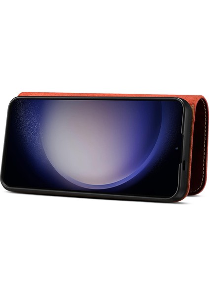 Samsung Galaxy S24 Ultra Bükülmüş Retro Yağ Balmumu Cüzdan Kapağı (Yurt Dışından)