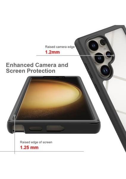 Samsung Galaxy S24 Ultra Film Pc+Tpu Damla Dayanıklı Telefon Kılıfı (Yurt Dışından)