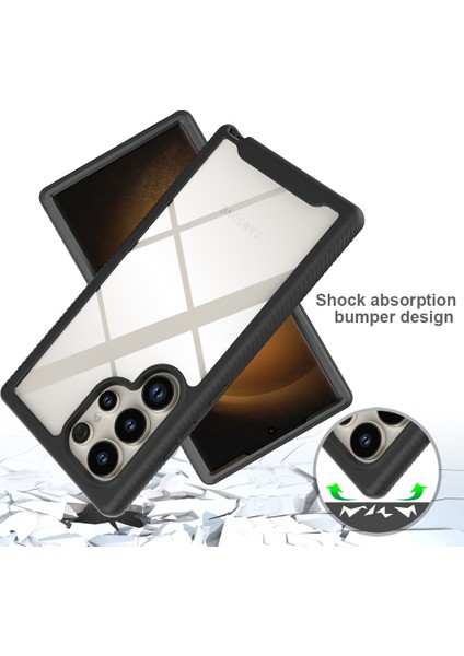 Samsung Galaxy S24 Ultra Film Pc+Tpu Damla Dayanıklı Telefon Kılıfı (Yurt Dışından)