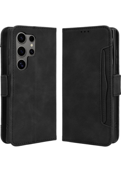Samsung Galaxy S24 Ultra Deri Kılıf Çoklu Kart Yuvası Cüzdan Telefon Kapağı (Yurt Dışından)