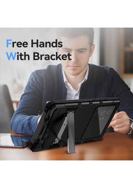 Samsung Galaxy S24 Ultra Şok Geçirmez Kasa Kickstand Bırak-Kötü Kapak (Yurt Dışından)