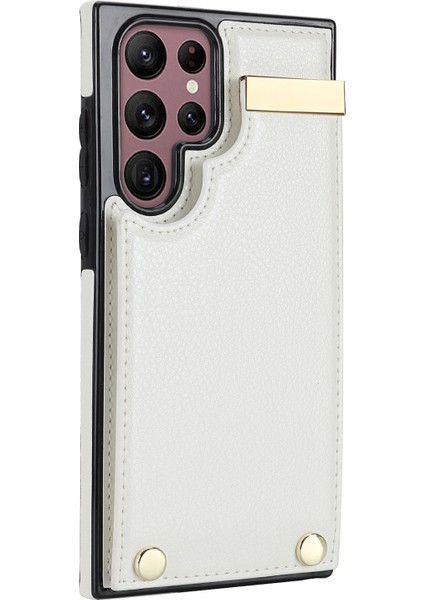 Samsung Galaxy S24 Ultra Tpu+Pu Deri Kart Çanta Cep Telefonu Kılıfı (Yurt Dışından) modelleri