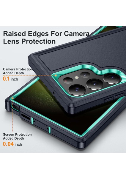 Samsung Galaxy S24 Ultra Pc+Tpu+Pc Şok Geçirmez Telefon Kapağı (Yurt Dışından) fırsatları