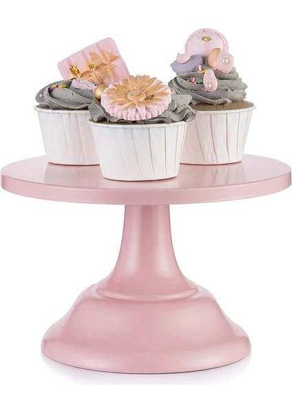 Pembe Tarzı 8 Inç Ev Partisi Ekran Standı Düğün Dekorasyon Ferforje Doğum Günü Tepsisi Tatlı Ikindi Çayı Kek Standı Pişirme Araçları (Yurt Dışından)