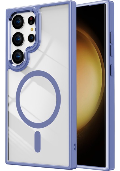 Samsung Galaxy S24 Ultra Tpu+Akrilik Net Telefon Kapağı Magsafe ile Uyumlu (Yurt Dışından)